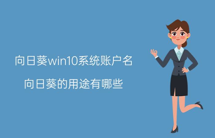 向日葵win10系统账户名 向日葵的用途有哪些？